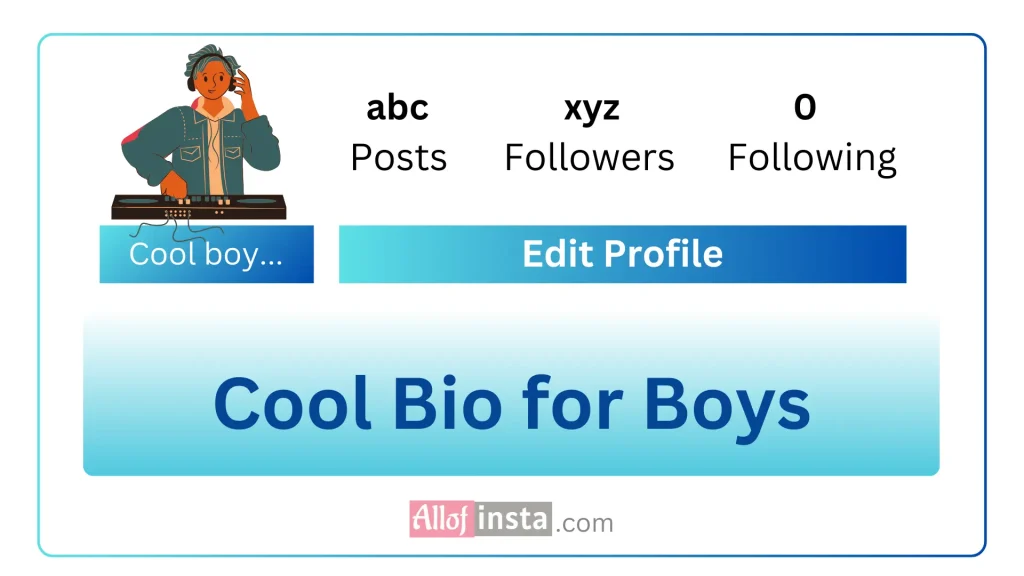 Cool instagram bio for boys