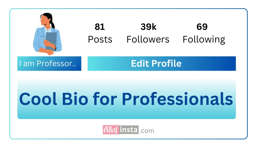 Cool instagram bio for professionals