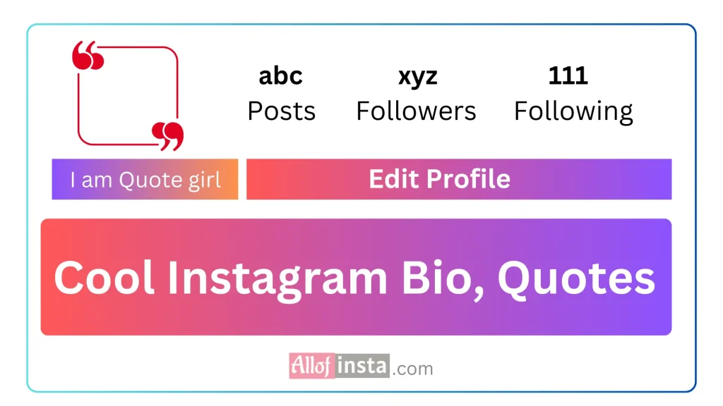 Cool instagram bio quotes