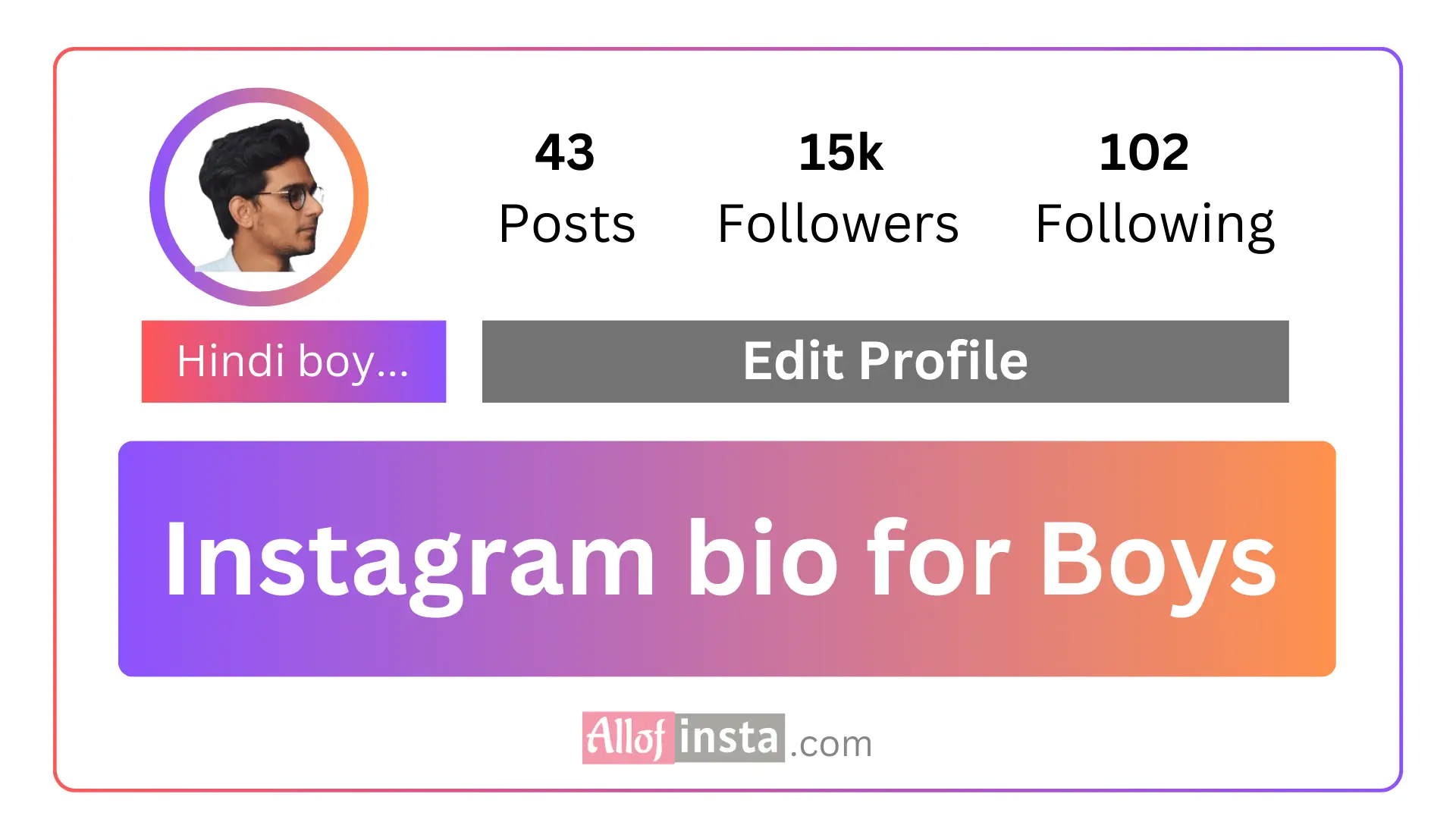 Instagram Bio for boys