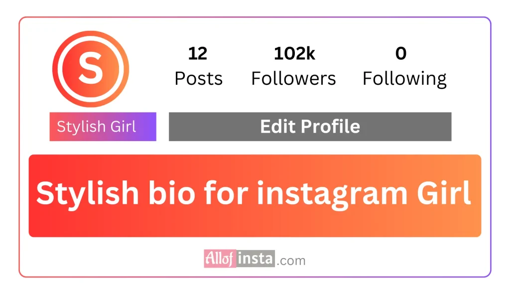 stylish bio for instagram girl
