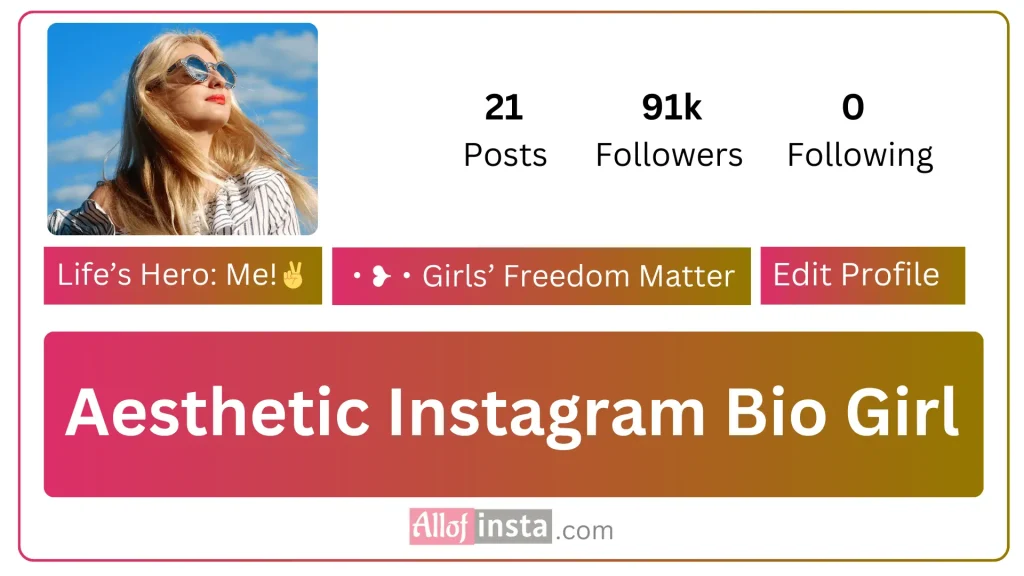 Aesthetic Instagram bio girls