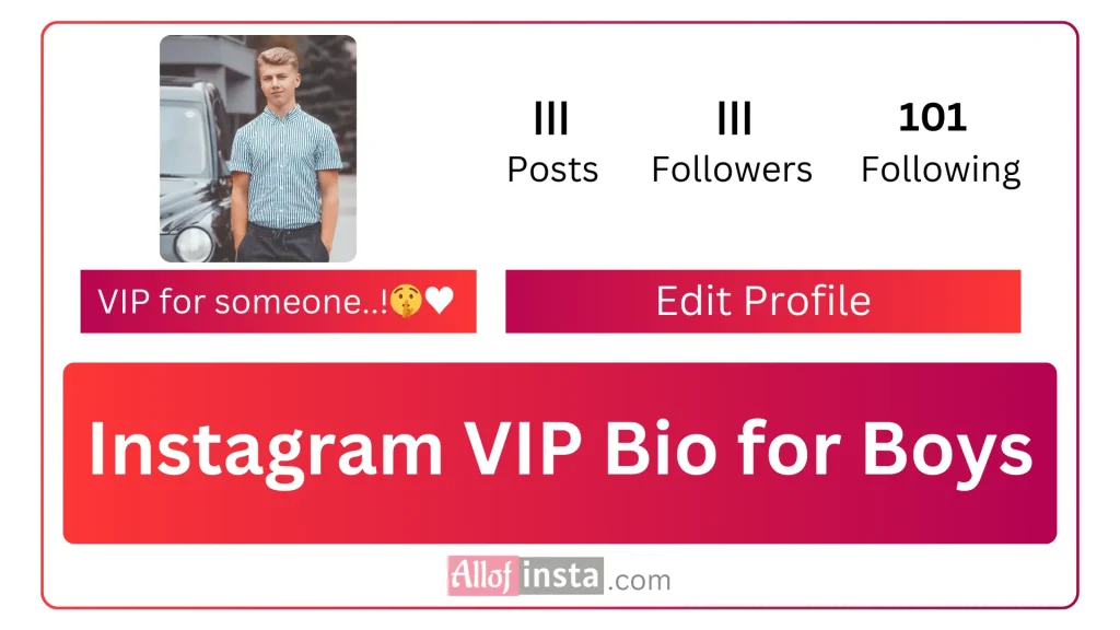 Instagram VIP Bio for boys
