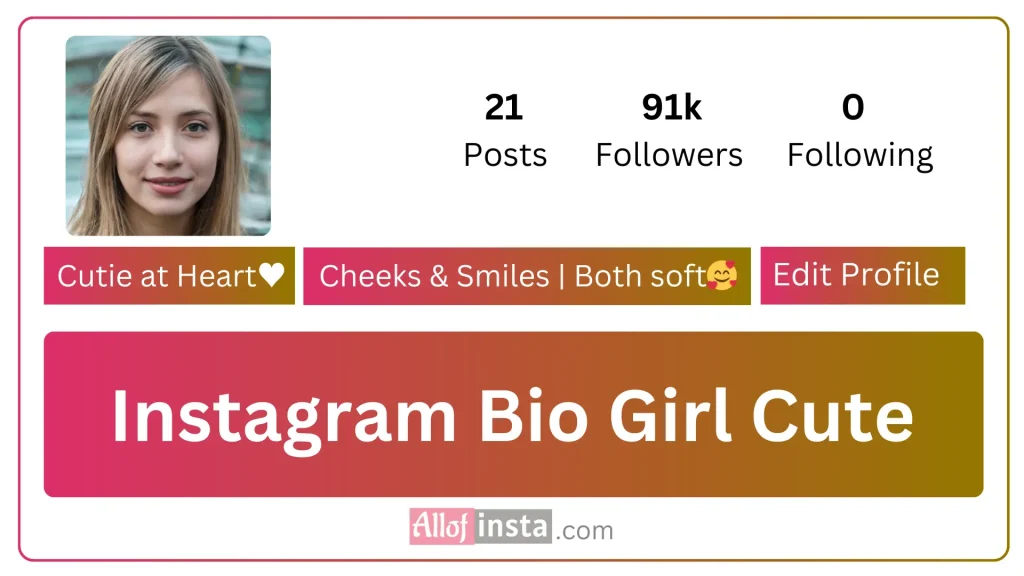 Instagram bio girls cute