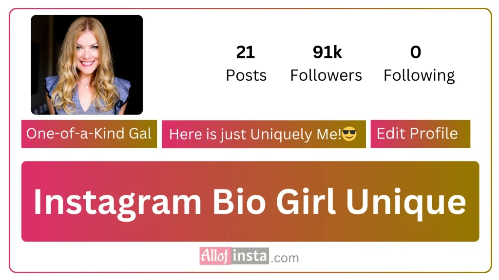 Instagram bio girls unique