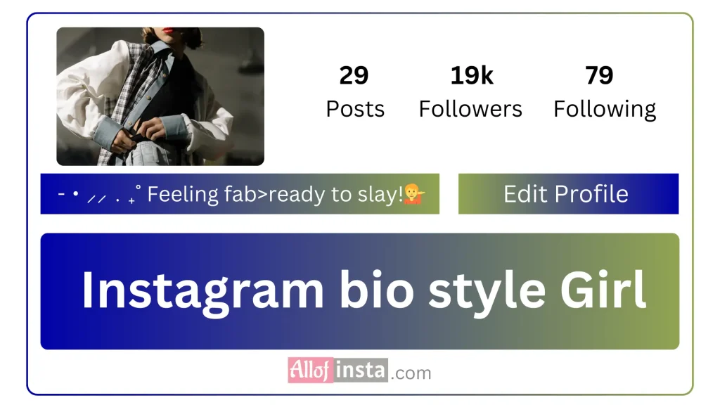 Instagram bio style girl