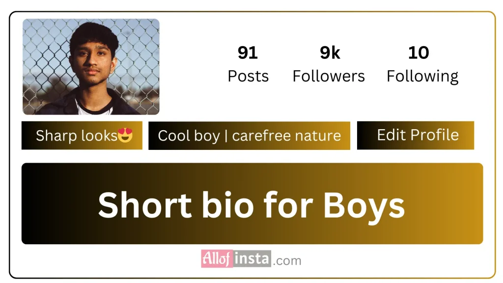 Short bio for instagram for boys