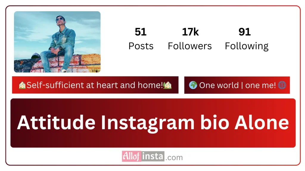 attitude Instagram bio Alone