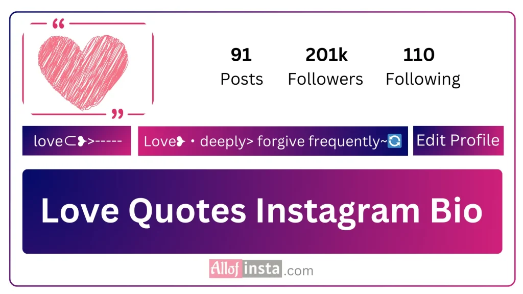 love quotes for Instagram bio