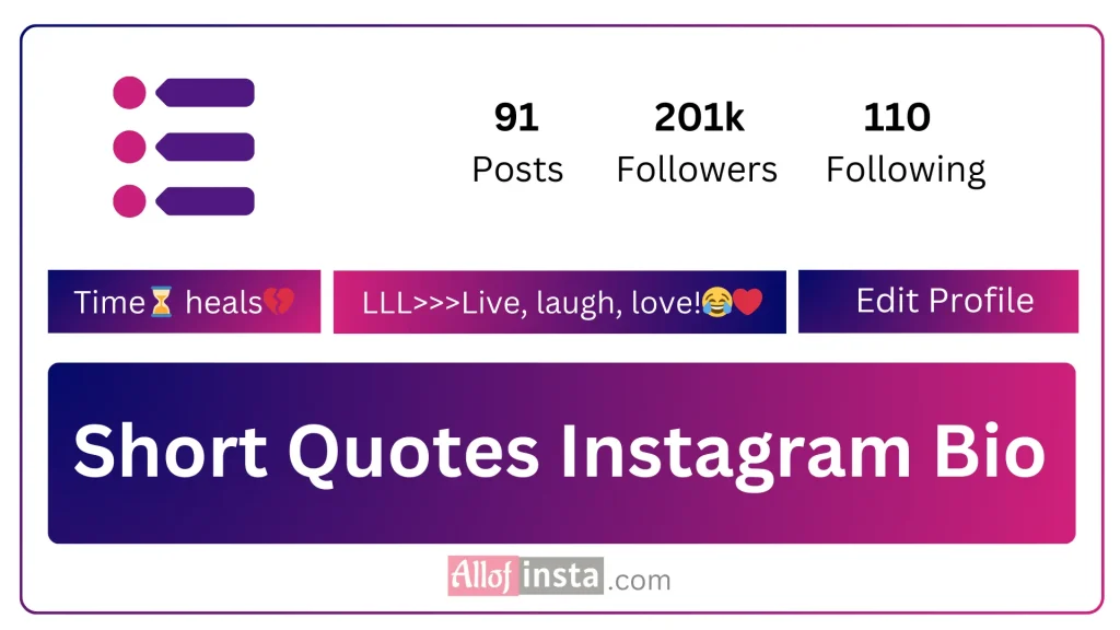 short quotes for Instagram bio