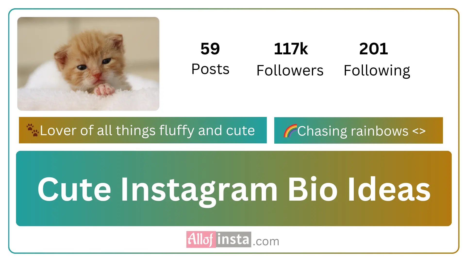 Cute Instagram bio ideas