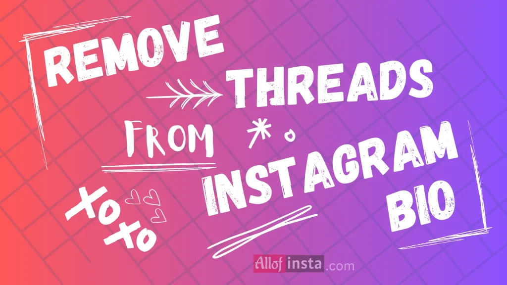 How to Remove Threads from Instagram Bio?