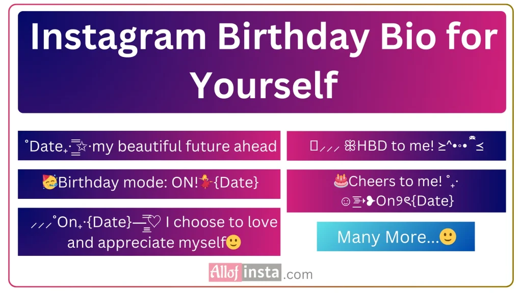 Birthday Instagram bio for Yourself