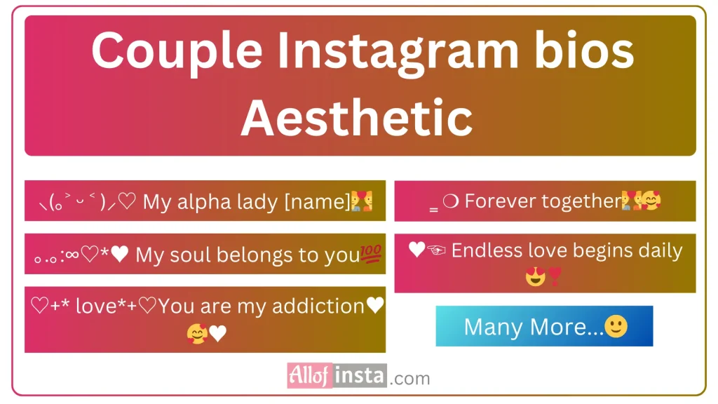 Couple Instagram bio aesthetic