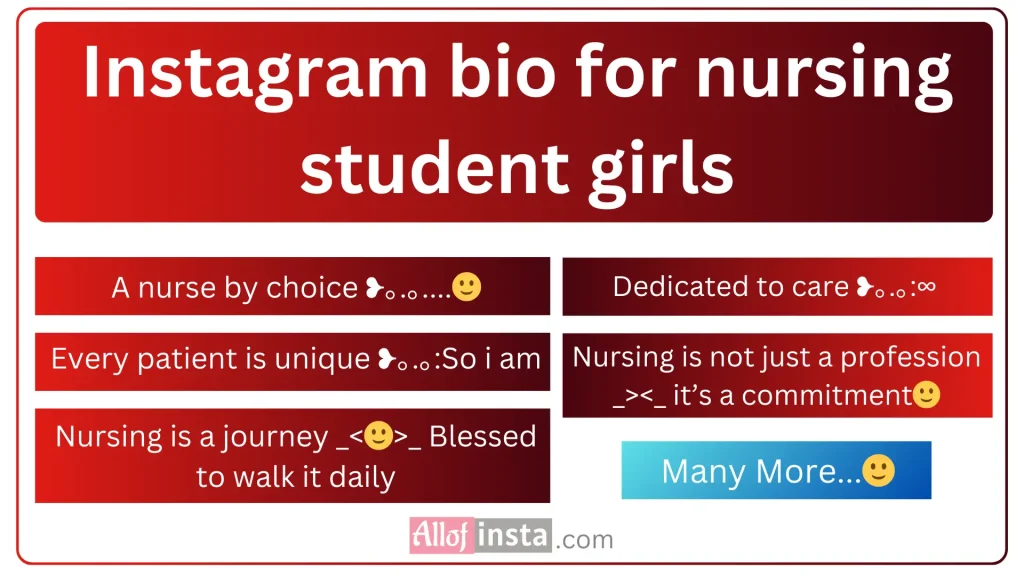 Instagram bio ideas for nursing students girls