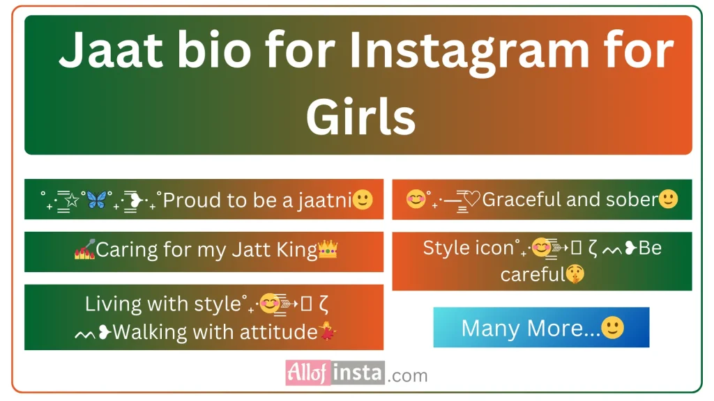 Jaat bio for Instagram for girls