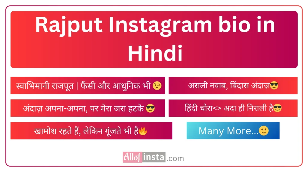 Rajput Instagram bio in Hindi