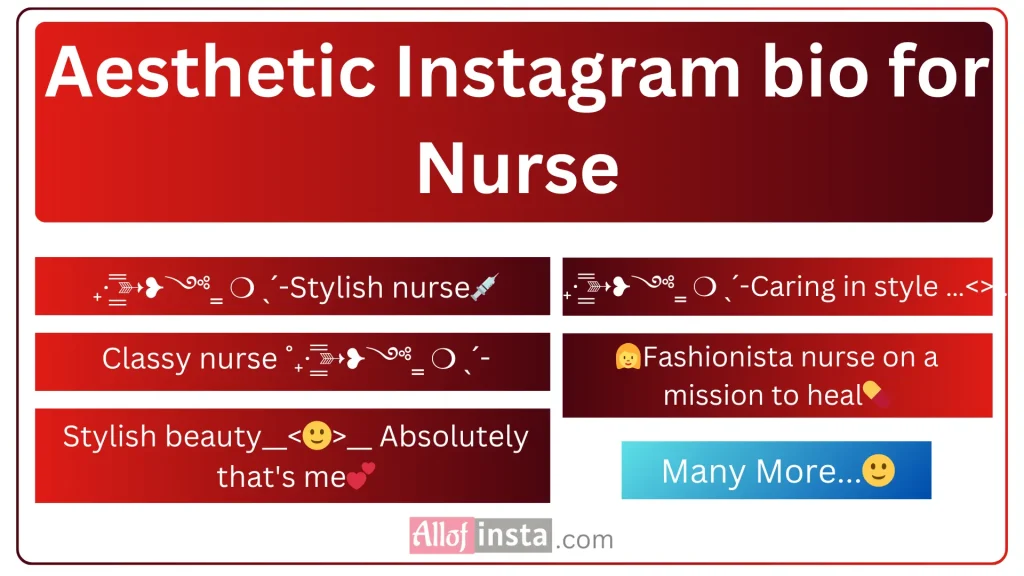 aesthetic Nurse Instagram bio ideas