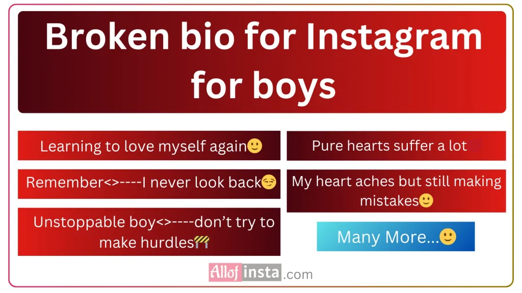 broken Instagram bio boys