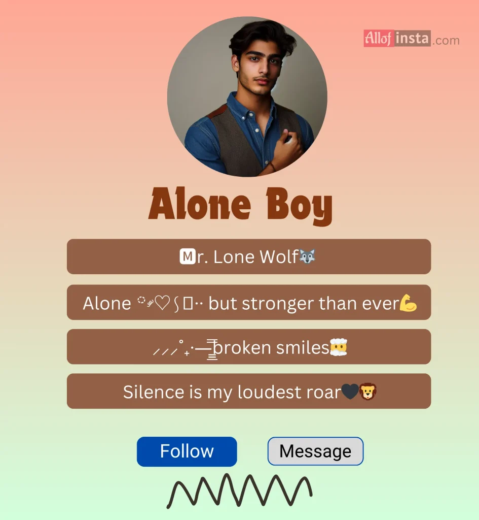 Alone bio for Instagram boy