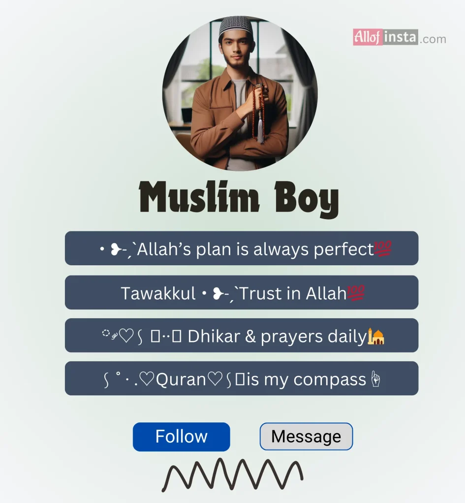 islamic instagram bio for boys