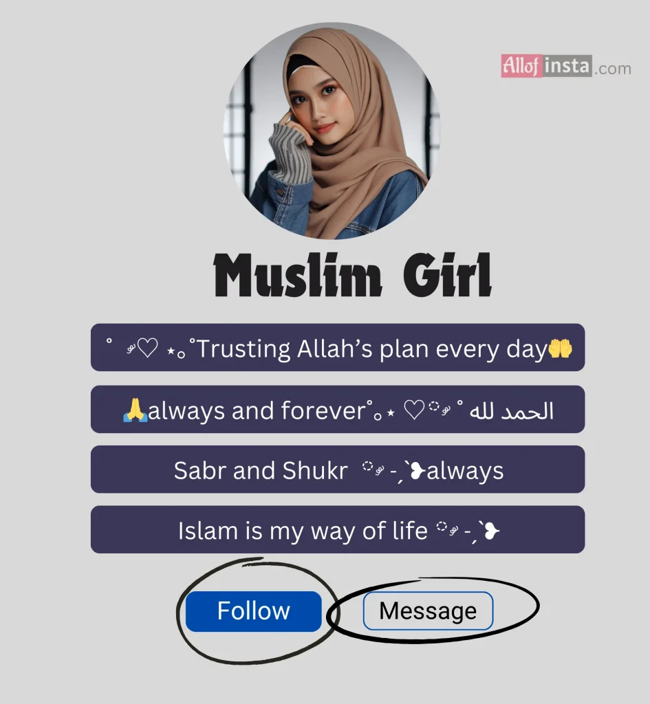 islamic instagram bio for girls