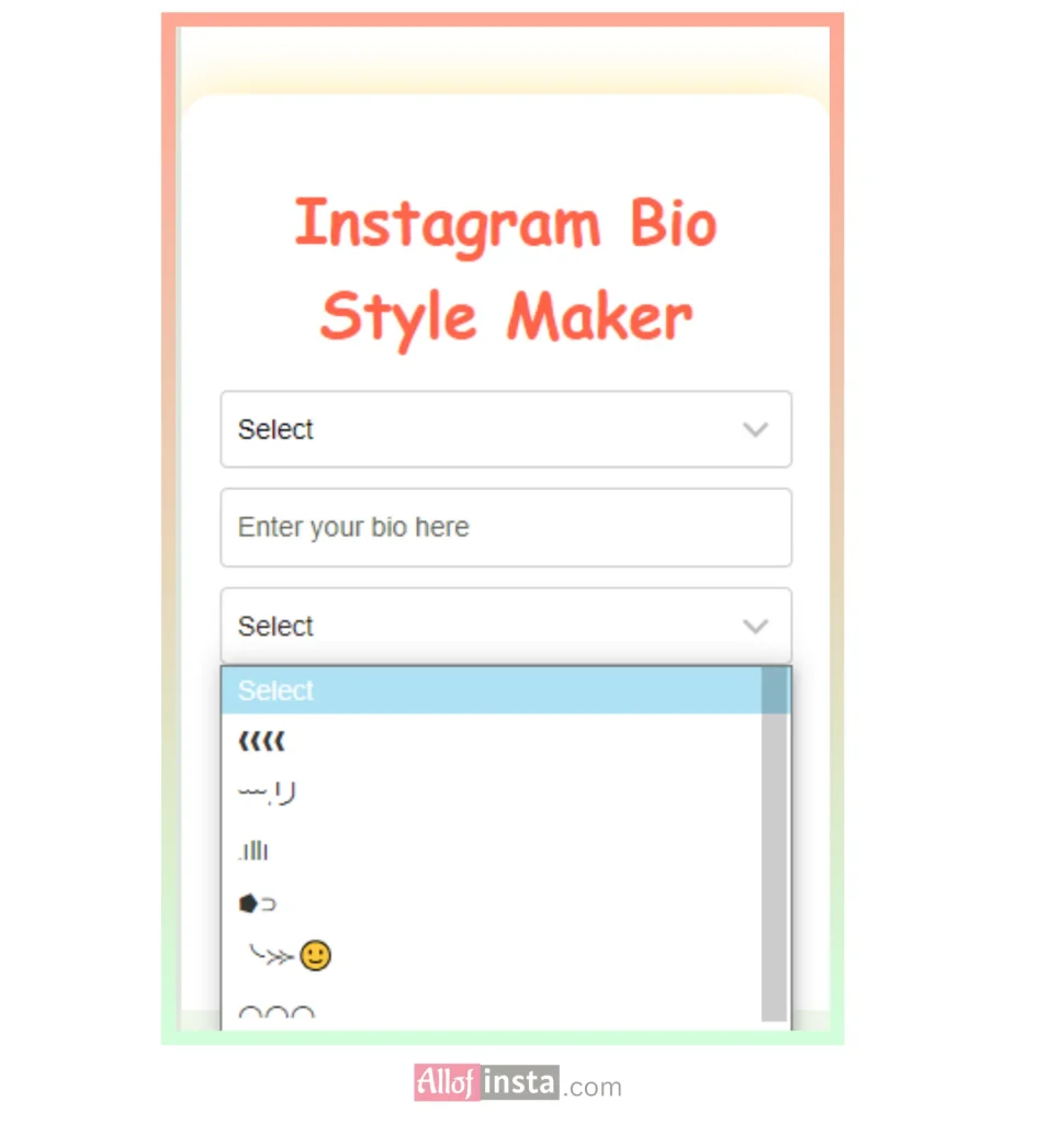 How to use Instagram bio style maker