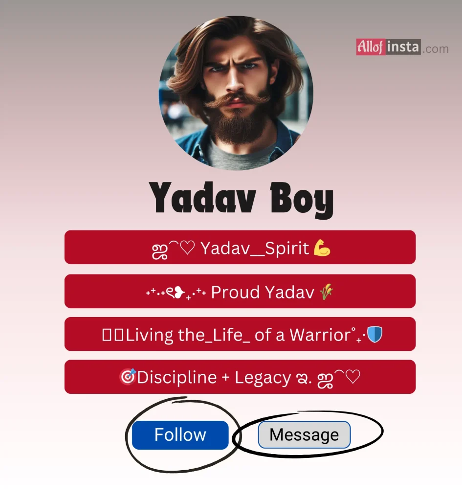 Yadav bio for Instagram for boys