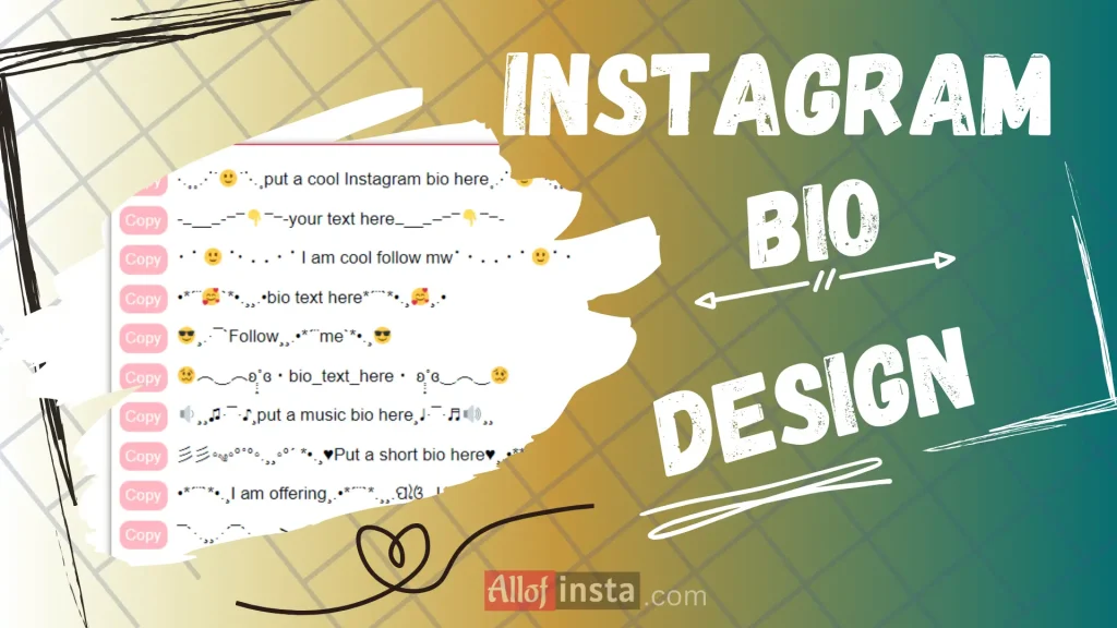 Instagram bio design