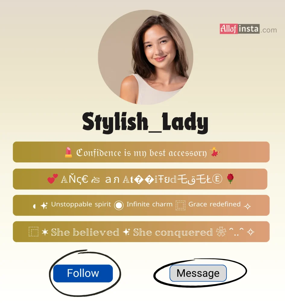 instagram bio for women stylish