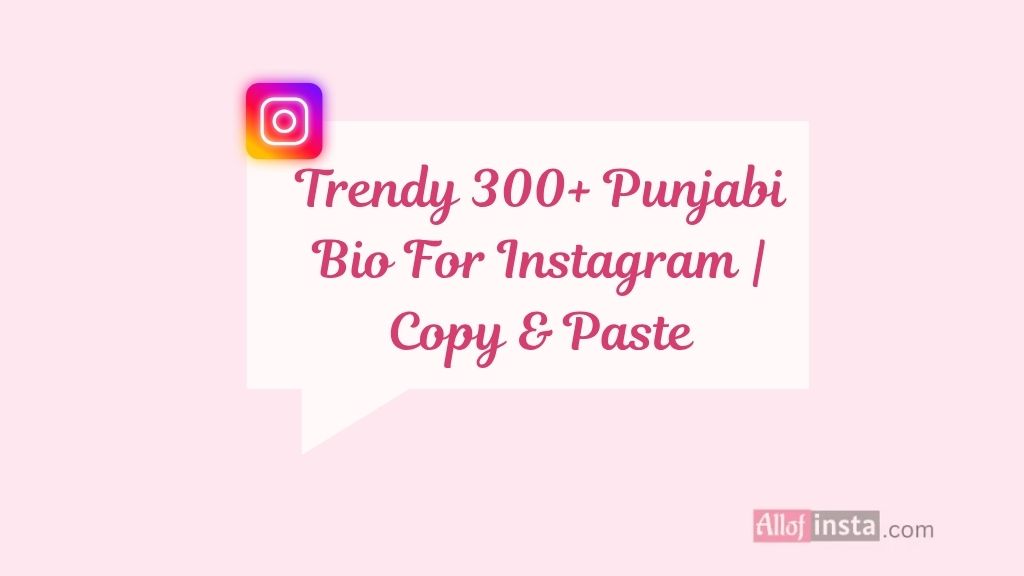 Trendy 300+ Punjabi Bio For Instagram | Copy & Paste 9 Punjabi bio for Instagram