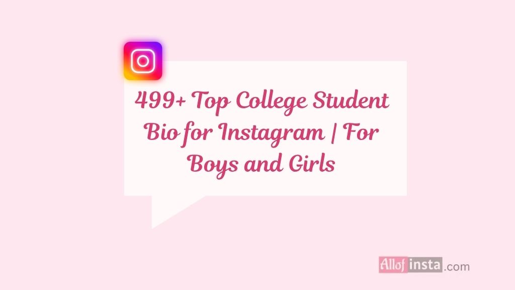 student bio for instagram