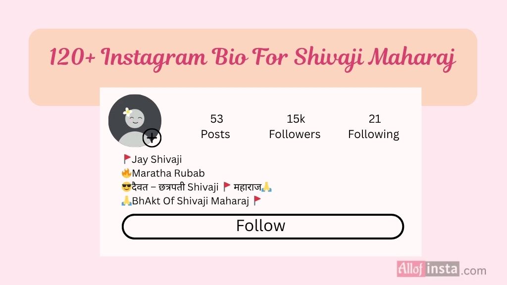 instagram bio for shivaji maharaj