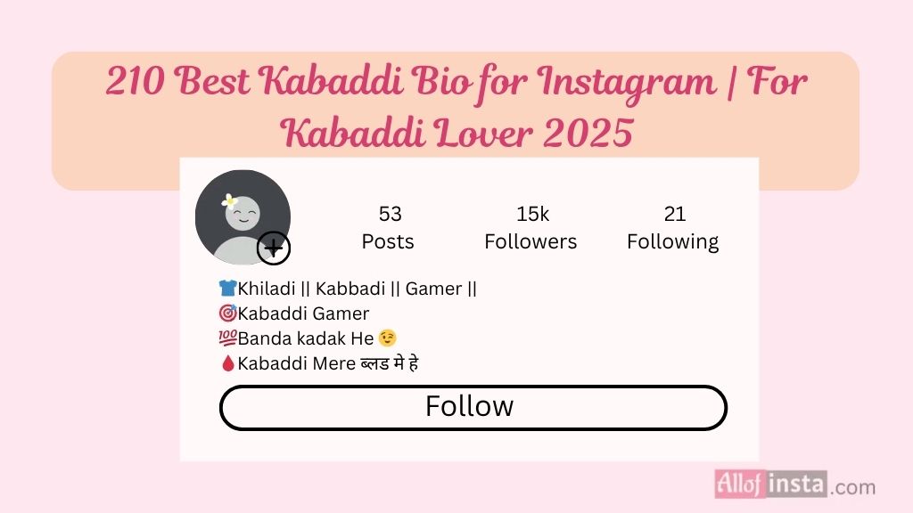 Kabaddi Bio for Instagram
